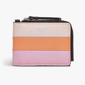 Radley London Leather Card Bifold Wallet Keychain